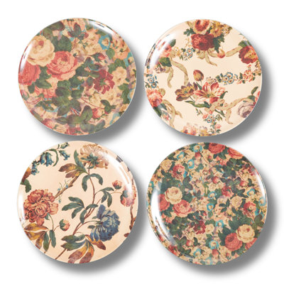 Ensemble de 4 assiettes de jardin anglaises / 4