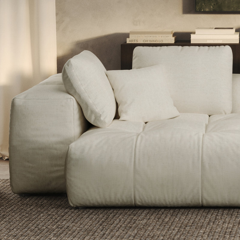 Manistique 108'' Upholstered Cloud Modular Sectional Sofa