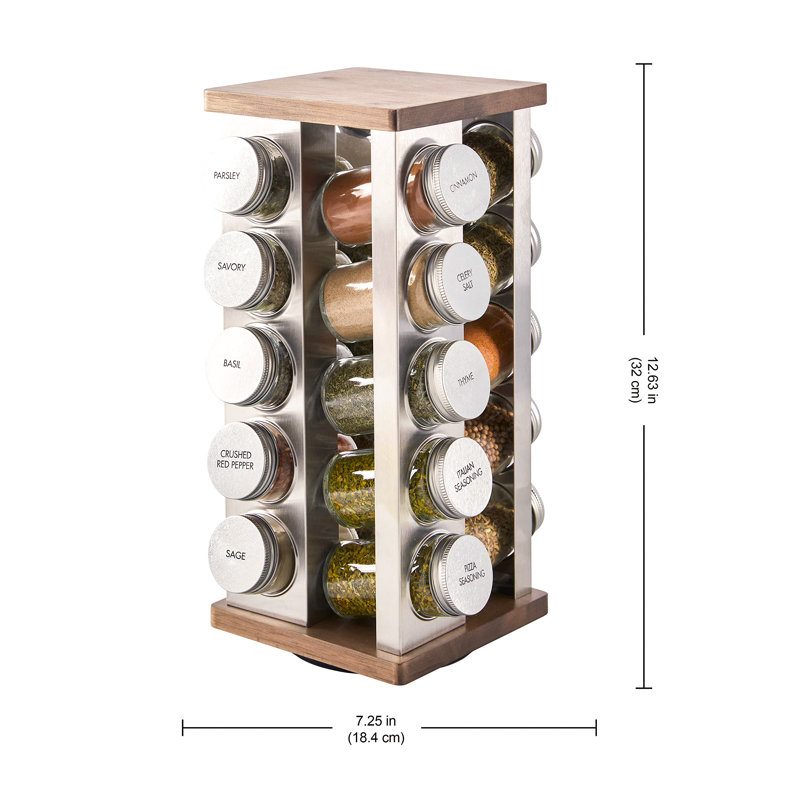 Freestanding Spice Jar & Rack Set
