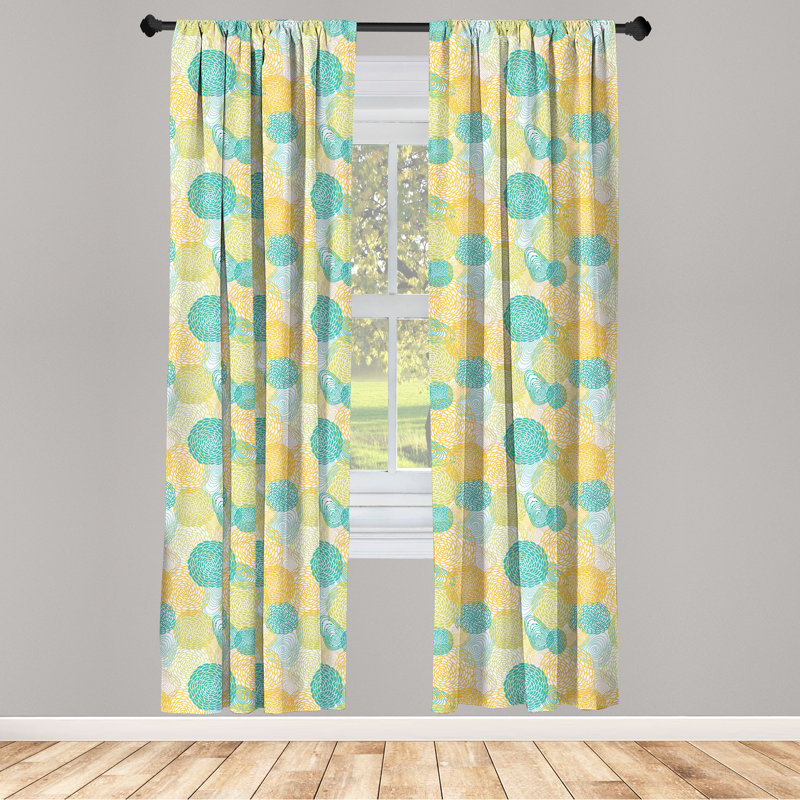 Floral Semi-Sheer Rod Pocket Sliding Panel, 28" x 95"