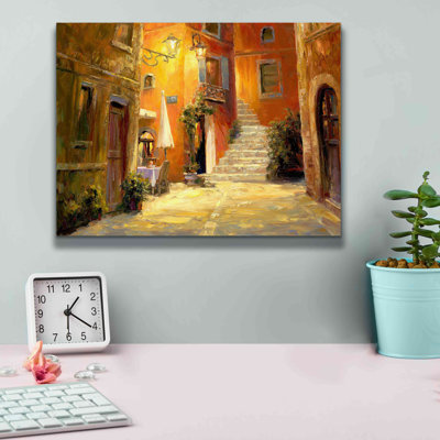 'Lighted Alley' by Haixia Liu, Canvas Wall Art