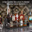 Support à liqueur et à vin, organisateur de sirop de café pour mini-bar, support de tablette de bar Retro Home, 2 niveaux, (noir)-1001632216