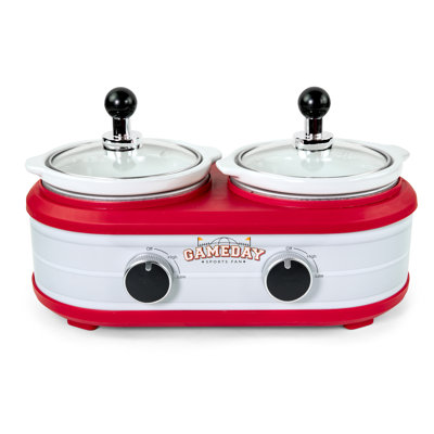 Game Day 1.25 Qt. Two-Section Slow Cooker