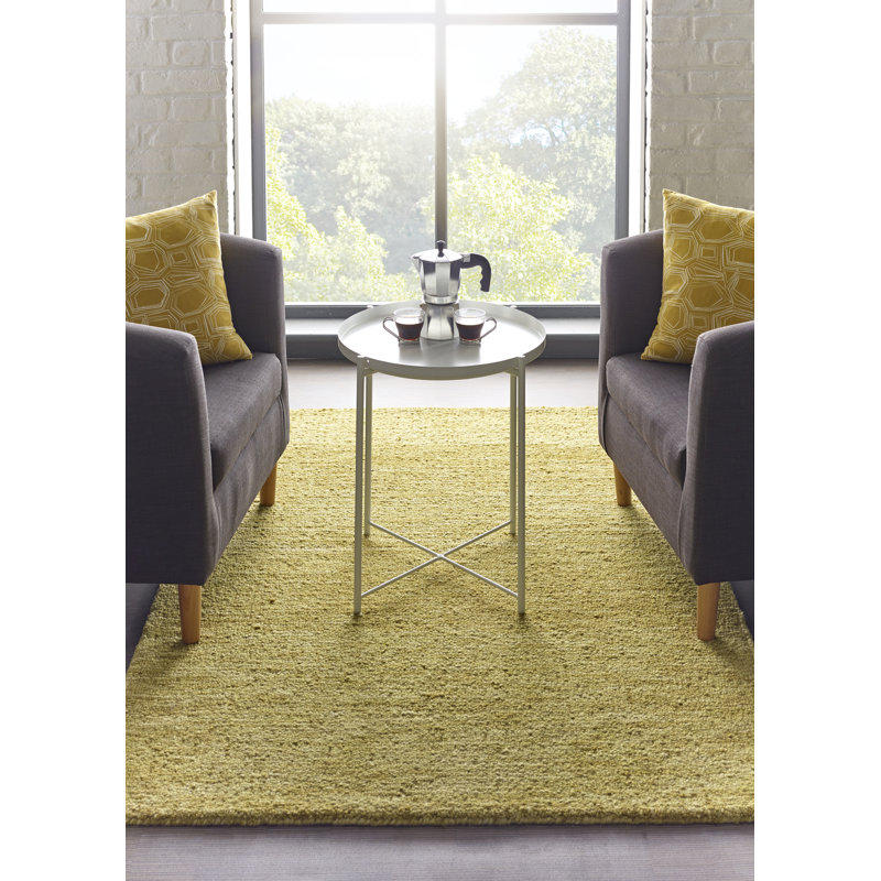 Aashman Solid Colour Hand Woven Area Rug, Rectangle 120 x 170cm