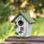 Décoration d'oiseaux en bois massif vieilli 8,75 "avec décoration 3D