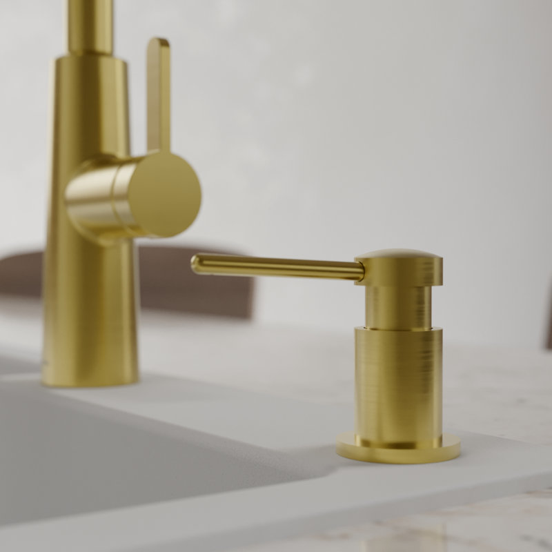 Karran SD55 Kitchen Soap/Lotion Dispenser Spot Free Burshed Gold, Brushed Gold