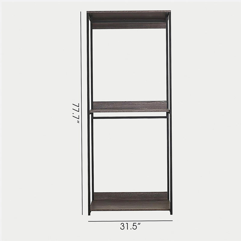 Placard en bois Monica Farmhouse, Gris