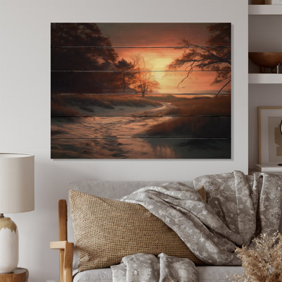 «Beachside Sunset I» sur bois