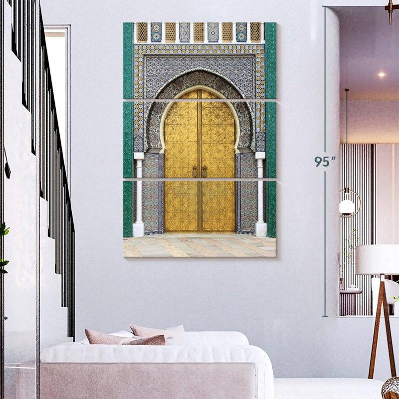 Lilie Royal Palace Doors In Fes, H 74 po x l 48 po