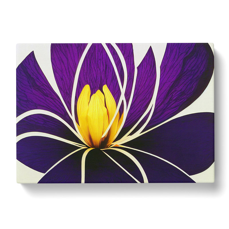 Uplifting Abstract Flower - Wrapped Canvas, 50cm H x 76cm W x 3cm D