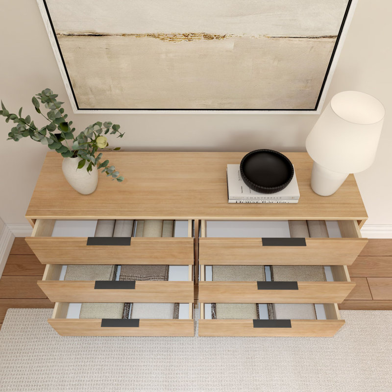 Commode 6 tiroirs Haven, Blond
