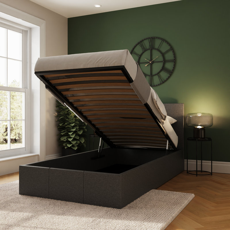 Coopersburg Upholstered Ottoman Storage Bed, Single (3')