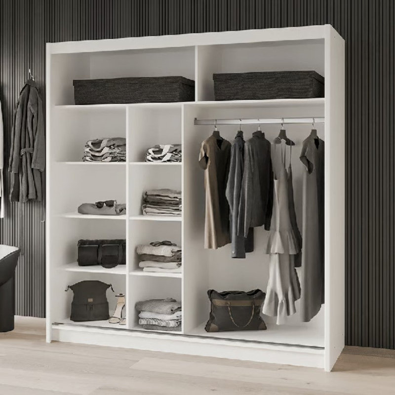 Manufactured Wood Wardrobe, Grey