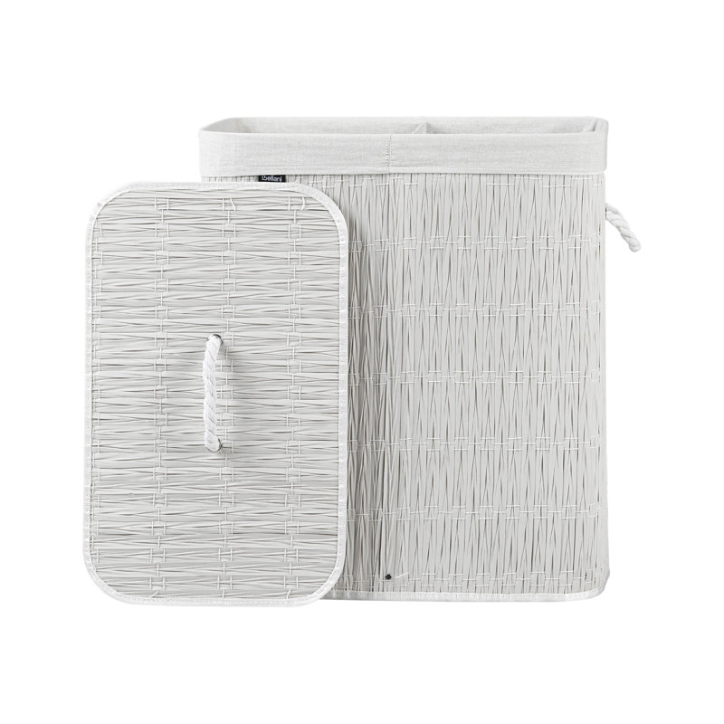 Fabric Laundry Basket, White