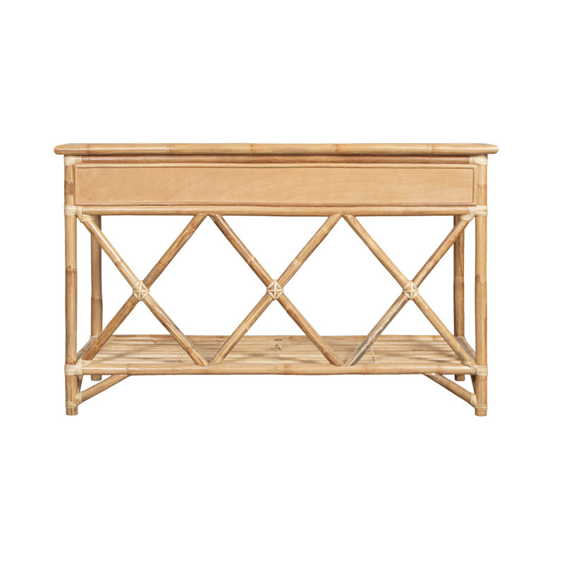 54'' Wide 3 Drawer Rattan Wood Sideboard, Natural