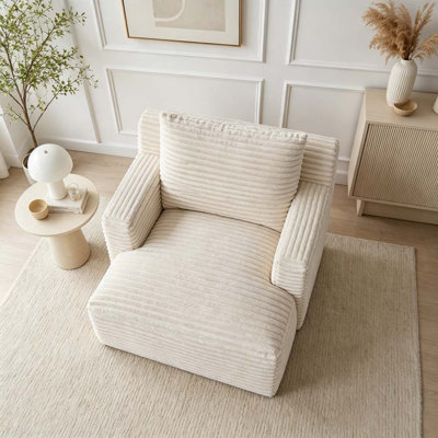 Chaises d'appoint modernes en velours côtelé