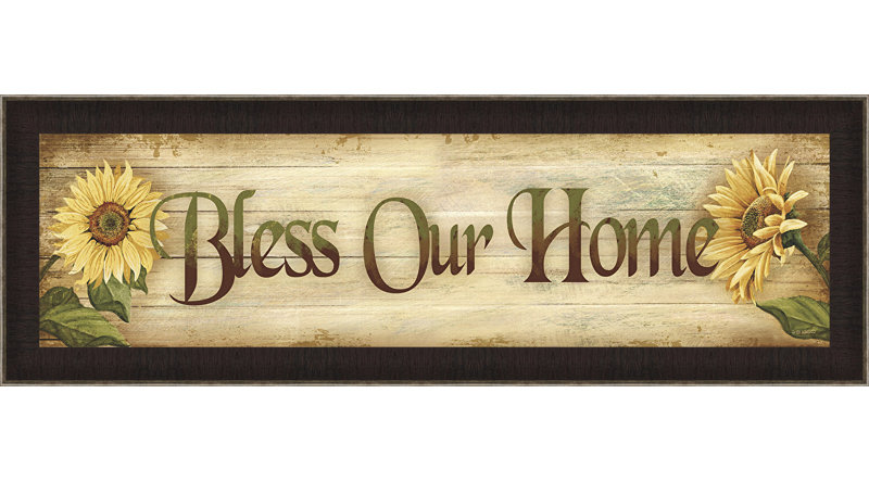 « blessing my home », art textuel encadré