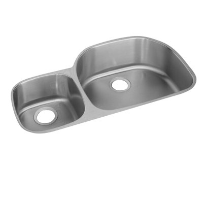Évier de cuisine à double cuve encastrable L 36,25 po x l 21,125 po Lustertone