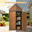Armoire de rangement extérieure avec tablette et portes doubles