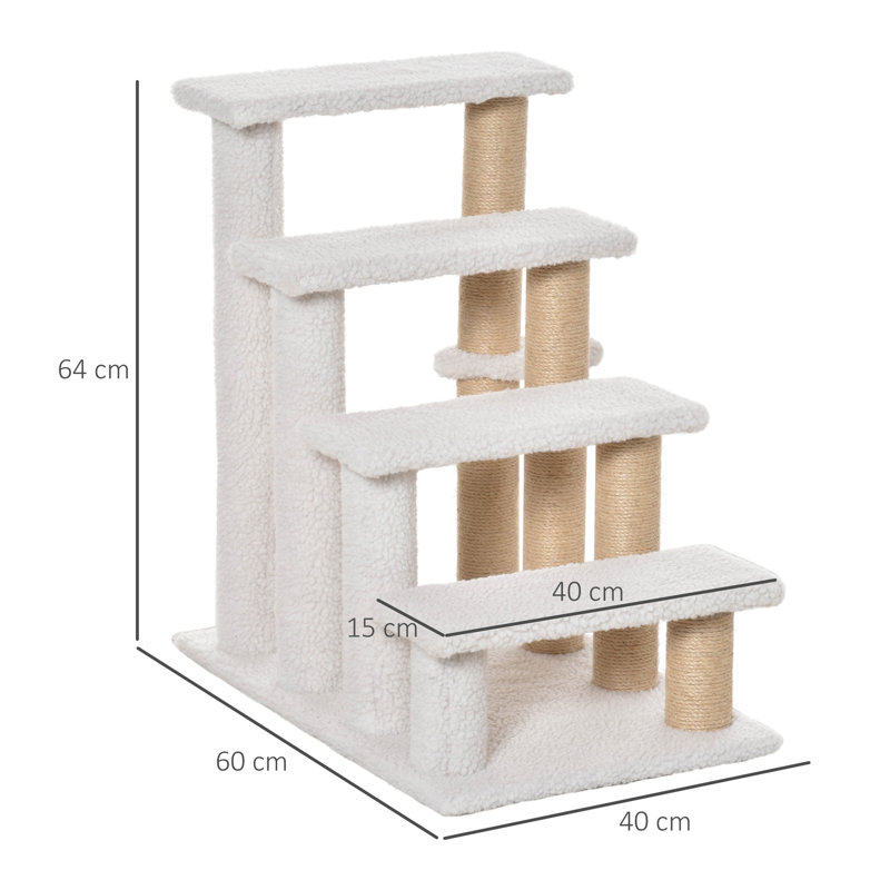 Nikhil Stairs With 4 Steps, White