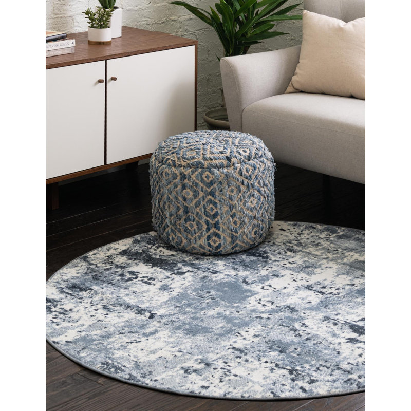 Abstract Indoor Rug, Round 3'