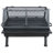 36.5" x 32.5" Rectangle Wood-Burning Steel Outdoor Fire Pit with Grill and Spark Screen