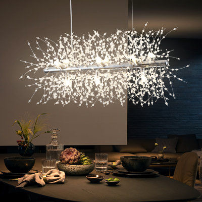 Lustre en cristal 9 lumières 9 pouces