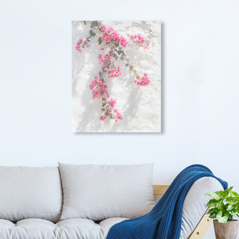 Santorini Blush Print by Oliver Gal, 16"H x 20"W, Gallery Wrapped