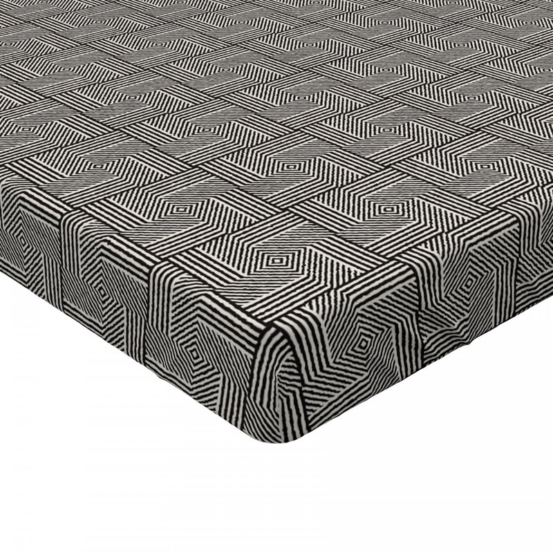 Microfiber Geometric Fitted Sheet, Twin XL Fitted Sheet