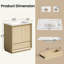 Meuble-lavabo avec lavabo en bois 30 po Almaraz