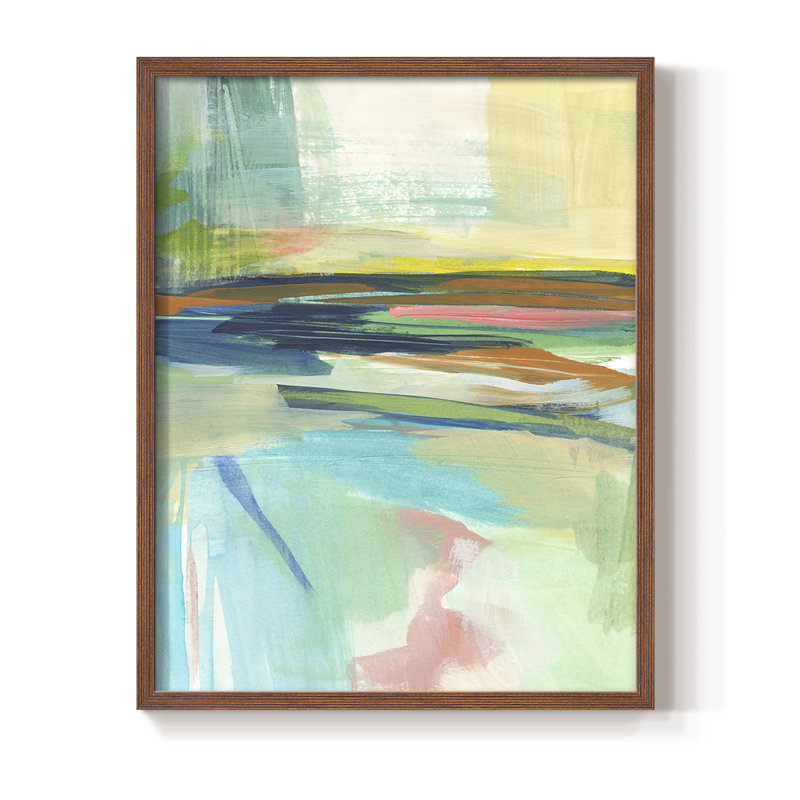 Radiant Horizon II, reproduction encadrée - bois massif, Cadre photo brun simple, H 10 po x l 8 po