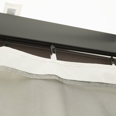 Filet de remplacement en filet Outsunny Universal pour moustiquaires de patio et tentes à auvent avec fermetures à glissière (paroi latérale seulement)