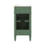 Meuble-lavabo de 40 cm (16 po) avec lavabo en céramique, meuble-lavabo simple autoportant avec porte à fermeture amortie, tablette réglable, style français, pieds robustes