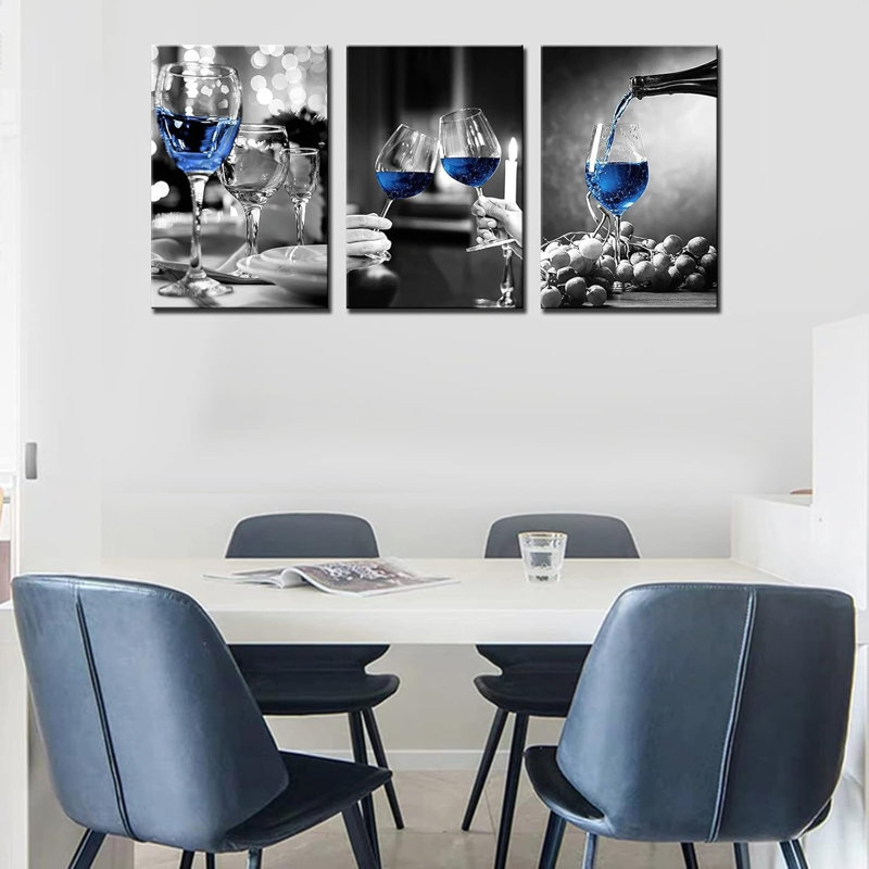 3 Piece No Frame Print on Canvas