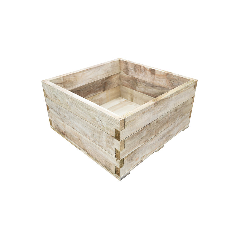 Caledonian Wood Raised Garden Bed, 45.2cm H x 90cm W x 90cm D