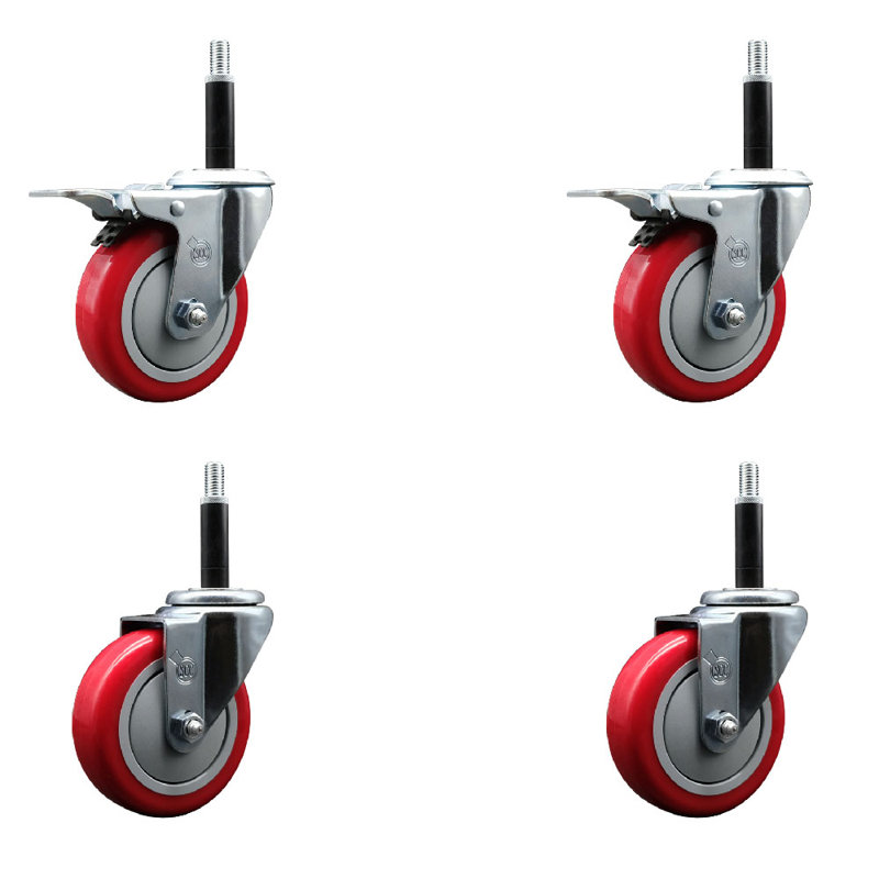 Ensemble de roulettes extensibles Poly 3/4