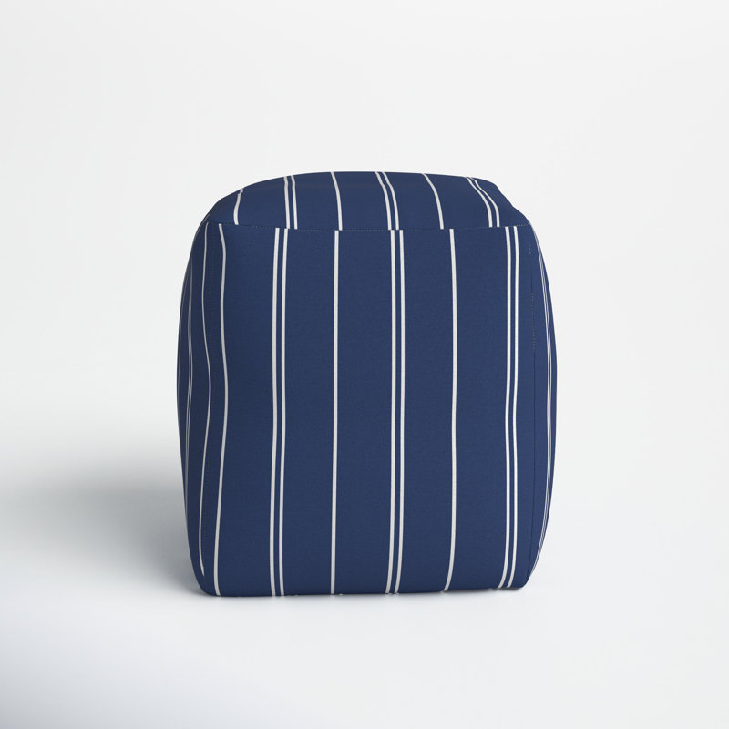 Upholstered Pouf, Navy