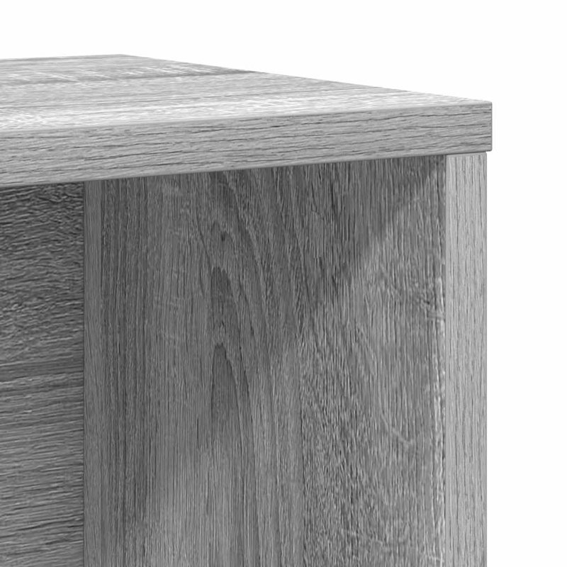 vidaXL Bookcase Engineered Wood Medium Bookcase Rectangular, Gray Sonoma