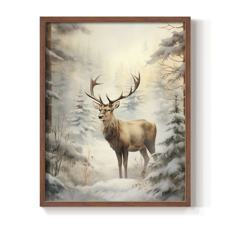«Christmas Holiday Art», reproduction encadrée DCXC, H 11 po x l 9 po, Walnut