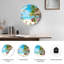 "Tropical Beach", horloge murale en verre-245057668