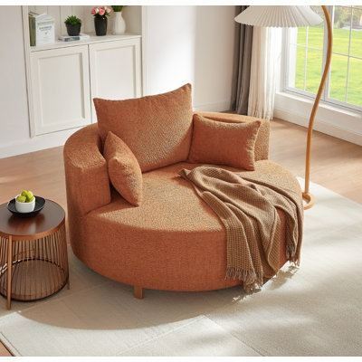 Chaise pivotante 360 ° avec 3 coussins amovibles