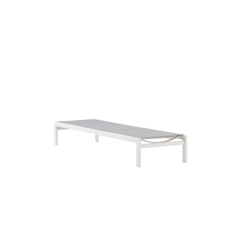 Fen 195cm Long Reclining Single Sun Lounger, White