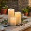 Set of 3 Waterproof LED Pillars, 3X4,5,6 Inch