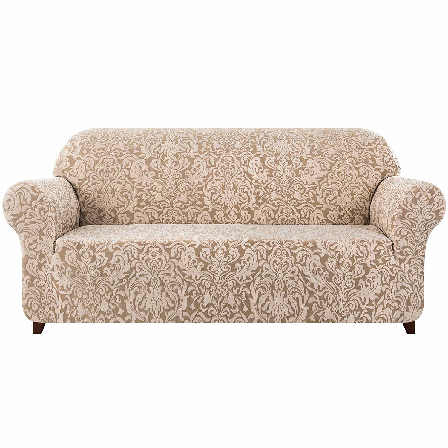 1pc Jacquard Stretch Sofa Cover, Soft Velvet Sofa Seat Cushion