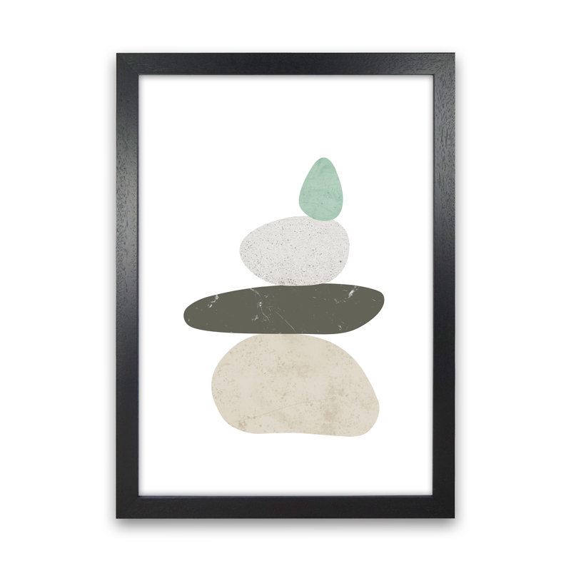 Pebbles II - Print, Black Framed, 34cm H x 25cm W x 3cm D, Canvas