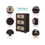 Retro Brown, armoire de rangement pliante latérale de 20 po de large, 5 niveaux, 19,69 po x 11,81 po x 50,00 po, bacs de rangement pliables avec porte magnétique, armoire de rangement en plastique avec roues-2089638501