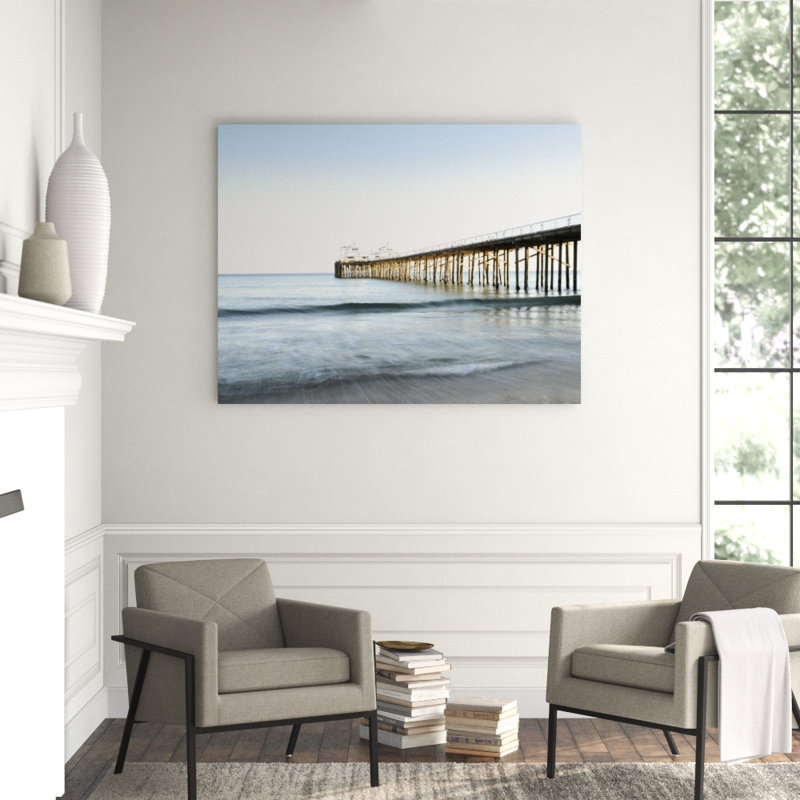 Wave In Malibu Print by Mari Urasawa, 47" H x 61" W x 1.5" D, Glass Coat