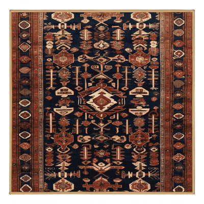 Machine Washable Persian Brown Area Rug