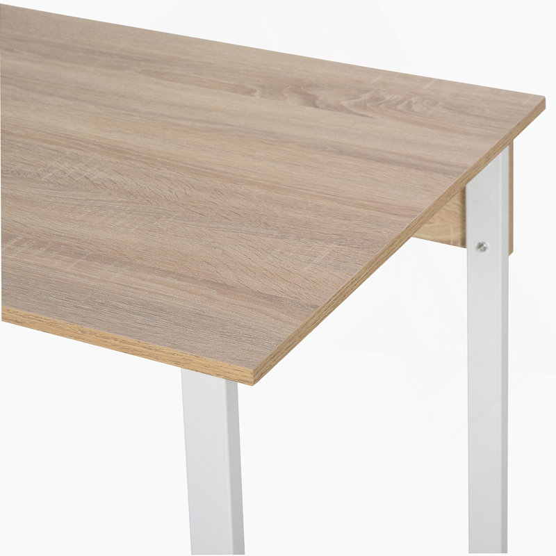 Bureau d'ordinateur avec tablettes de rangement et table de travail double