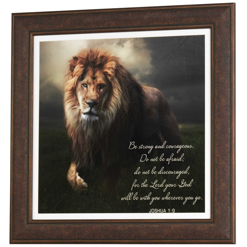 «Be Strong and Courageous», cadre photo, impression sur bois
